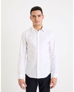 Chemise slim 100% coton oxford