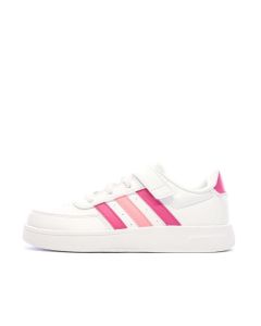 Baskets Blanches/Rose Fille Adidas Breaknet 2.0