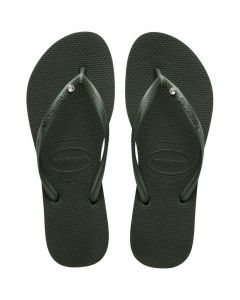 Havaianas- Tongs Femme SLIM CRYSTAL SW II OLIVE GREEN