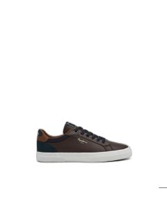 Baskets - PEPE JEANS - Kenton - Cuir - Lacets - Marron