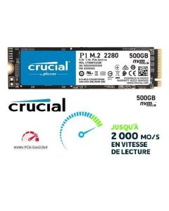 SSD Crucial MX500 M.2 2280 1TO - COMPOSANTS PC GAMER MAROC