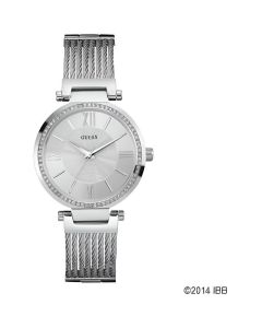 Guess W0638L1 - Montre femme Boîtier acier brilla