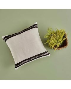 Coussin chaîne crème (43x43 cm)