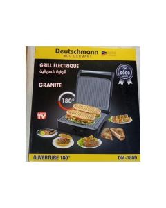 Deutschmann PANINI GRILLE 2 in 1 GRILLE DE CONTACT A 2 TRANCHES 180°