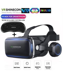 Lunettes Boîte VR  BOX Google G04E - Casque 3D Jeux & Vidéos + Manette Jeu Gaming  pour Smartphone