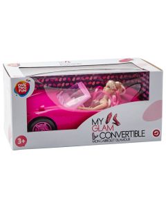 Voiture radiocommandée IMC Toys Cabriolet Rose avec figurine