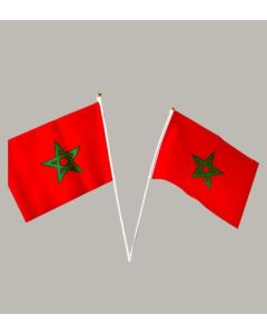 Lot petits 10 drapeaux MAROC 30cm/20cm football CAN