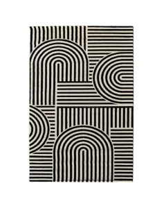 GOGOU® Tapis de salon motifs géométriques moderne Madrid style scandinave  moquette 120 x180cm-Gris