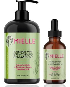 Mielle Organics Rosemary Mint Shampoing fortifiante 355 ml Huile 59 ml