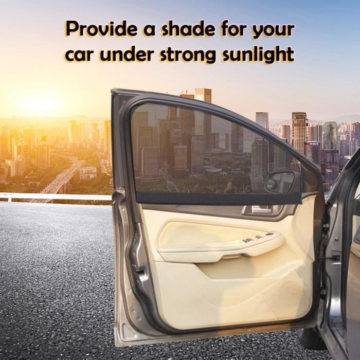 Pare-soleil anti-uv pour vitre latérale arrière de voiture, 4 pièces,  protection solaire pour bébé et enfant 4PCS