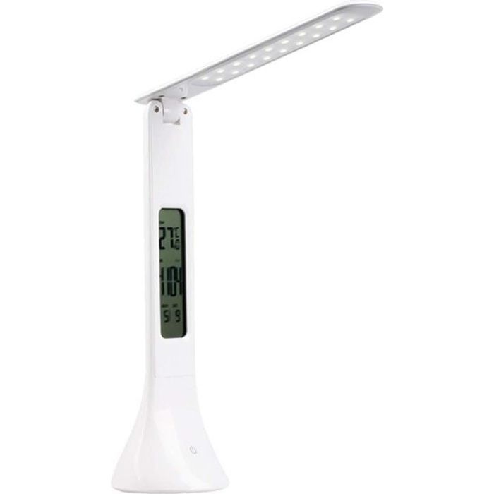 Lampe de table LED - Lampe de bureau multifonction heure réveil