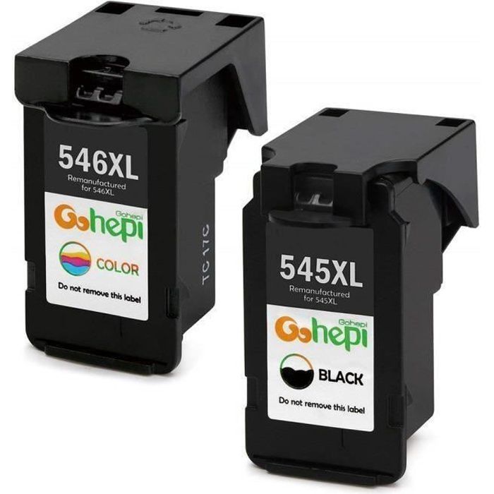 Cartouches encre compatibles avec imprimante Canon MG2555 ( PG545 XL CL546  XL )