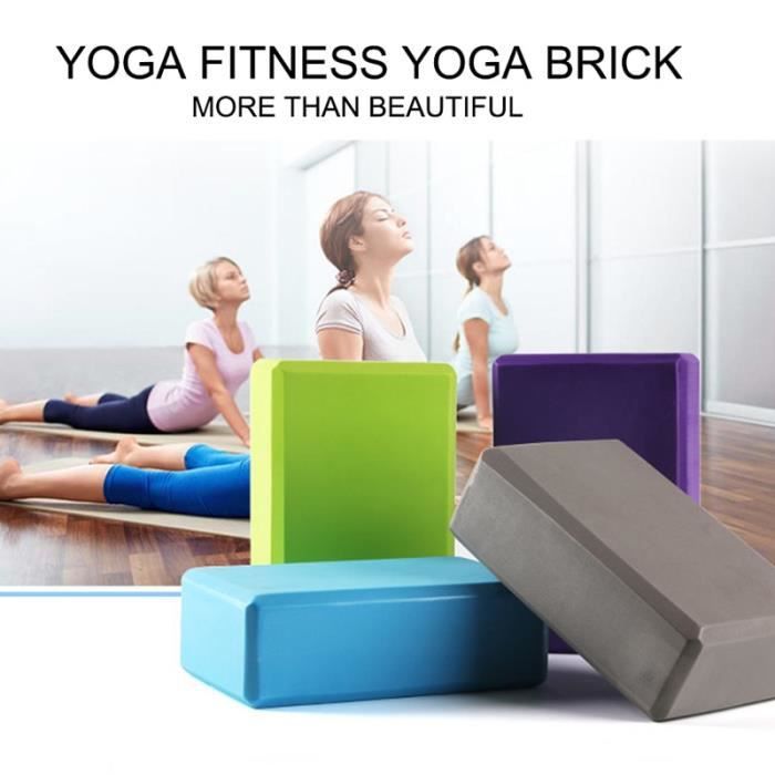 Brique de Yoga accessoires de Fitness en salle 2 pièces blocs EVA et 1  pièces blocs de stabilité de sangle d Púrpura sur marjanemall aux meilleurs  prix au Maroc