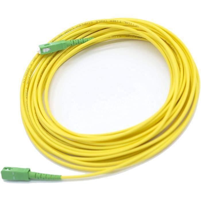10M Câble Fibre Optique (jarretière Optique) SC/APC à SC/APC pour Orange  Livebox, SFR La
