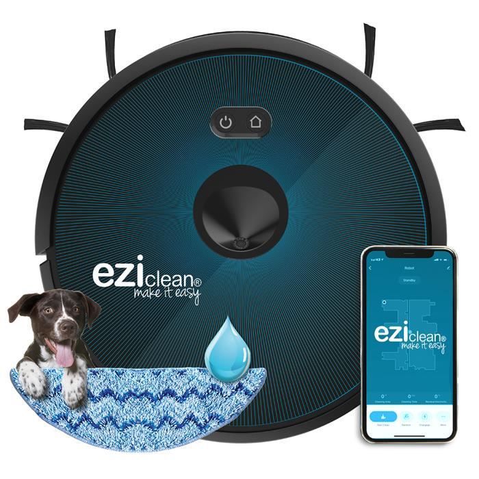 Eziclean® Robot aspirateur laveur connecté Aqua connect x650 - Navigation  CameraSlam
