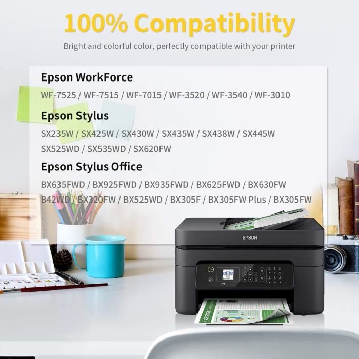 Cartouche Compatible pour Epson Stylus Office BX625FWD, BX630FW
