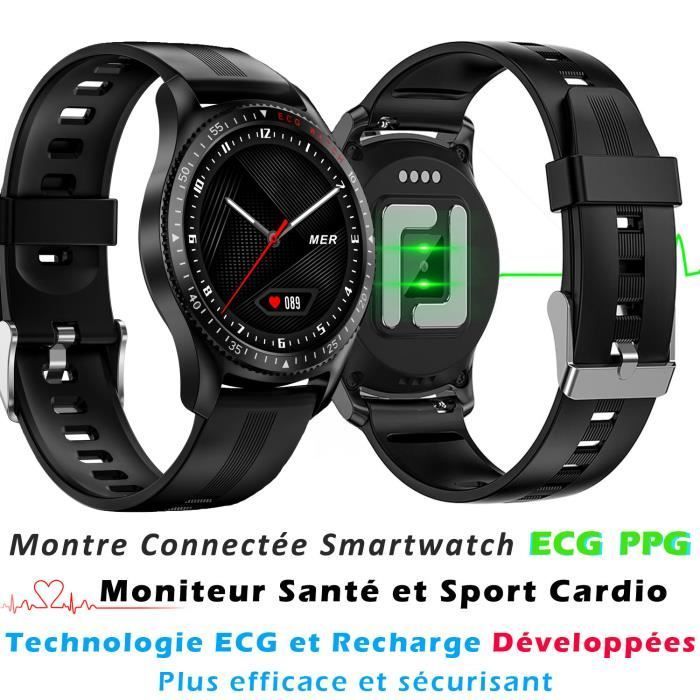 Montre Connectée Homme avec Micro Smartwatch Femme ECG PPG Grand Écran Rond  Tactile Étanche IP67 Boîtier Alliage Bracelet Similicuir sur marjanemall  aux meilleurs prix au Maroc