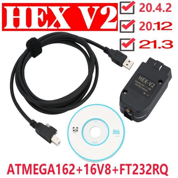 Interface HEX V2 VAGCOM 2021 VAG COM 21.3 pour diagnostic de