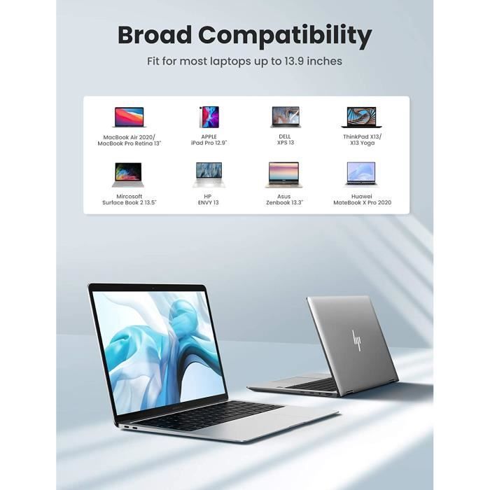 Housse d'ordinateur portable compatible avec Macbook Pro 13 pouces