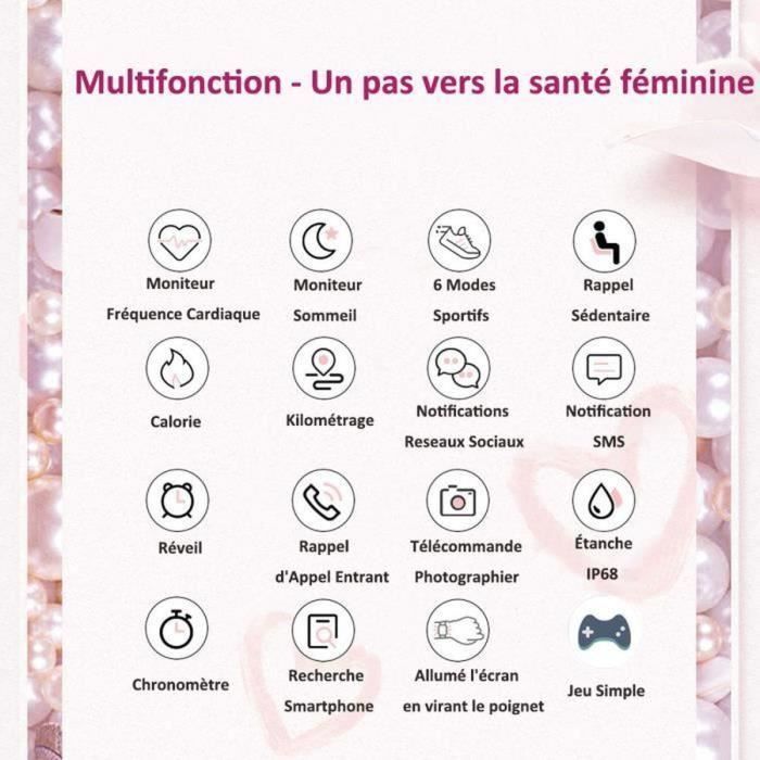Avis / test - Montre Connectéé de Ronde Femmes Bracelet Plein