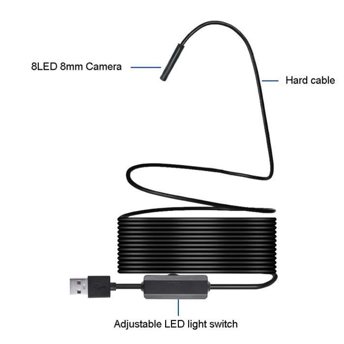 Endoscope Sans Fil WiFi 1200 P Caméra D'inspection 2.0 Megapixels