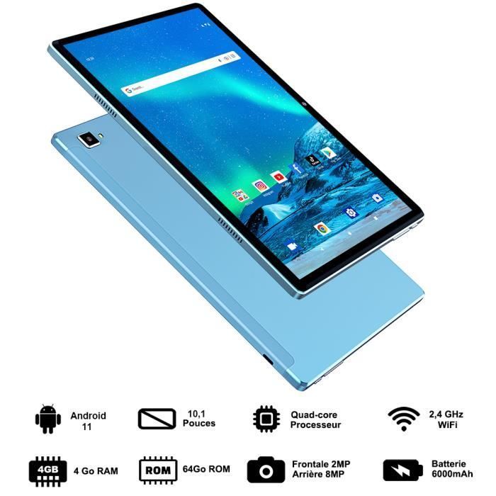 2 En 1 Tablette, 10 pouces Android 11 Tablette avec Maroc