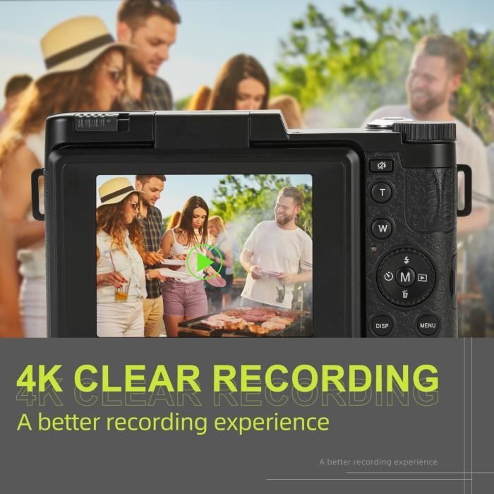 NBD Appareil Photo numérique 4K,Appareil Photo Compact 48 MP Vlogging  Caméra avec Zoom 16x, Caméra vidéo pour débutant Photographie
