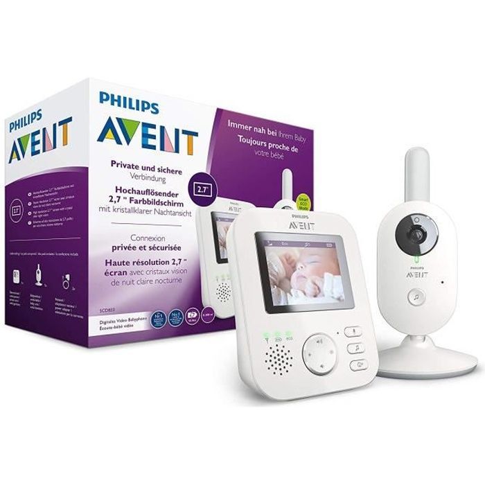 PHILIPS AVENT SCD833/26 Ecoute bébé Vidéo connecté - Mode Smart