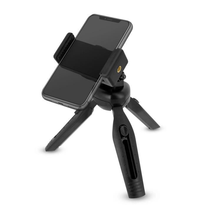 Mini Trépied Smartphone Mode Portrait et Paysage Multifonctions Compact Noir