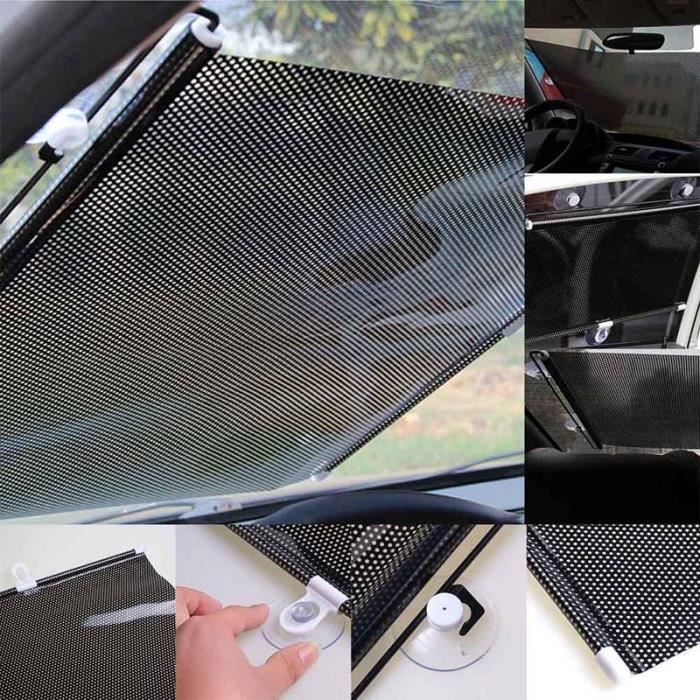 Pare-soleil universel rétractable en PVC pour vitres de voiture, anti-uv,  accessoires de protection H01