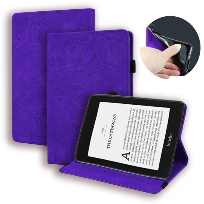 Étui pour tablette  Kindle Paperwhite 4 Housse Avec porte-stylo et  fente pour carte, support - Violet sur marjanemall aux meilleurs prix au  Maroc