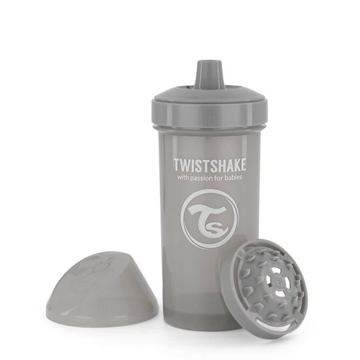 Twistshake Biberon anti-fuite avec bec dur et mixeur de fruits-360ml -  Bouteille d'eau pour