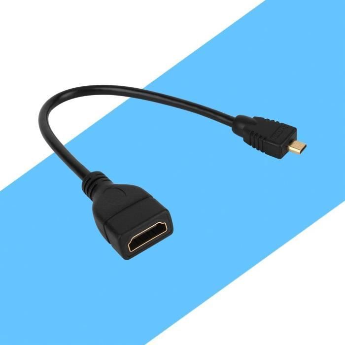 Micro HDMI 1080P Mâle vers Femelle HDMI Adaptateur Jack Convertisseur