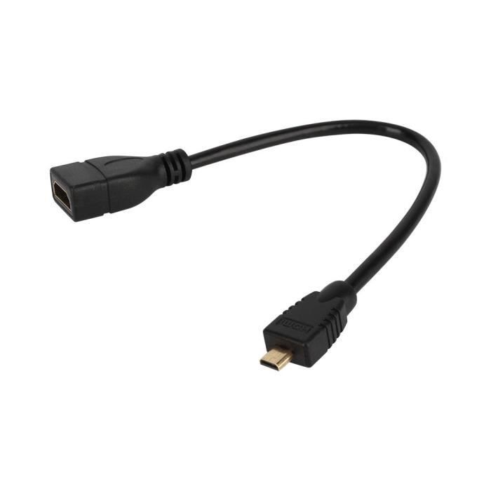 Micro HDMI 1080P Mâle vers Femelle HDMI Adaptateur Jack Convertisseur