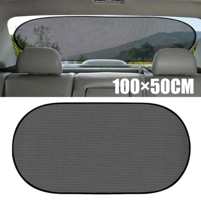 Rideau de pare-soleil en maille pour vitre latérale arrière de voiture,  100x50cm, Protection UV universelle