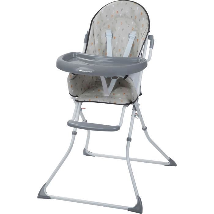 BEBECONFORT Kanji Chaise haute bébé, ultra compacte et pliable, De 6 mois à  3 ans (15kg), Warm grey sur marjanemall aux meilleurs prix au Maroc