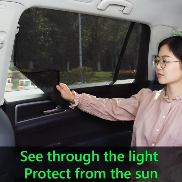 Pare-soleil magnétique pour fenêtre de voiture, Protection contre les UV  d'été, rideau en maille