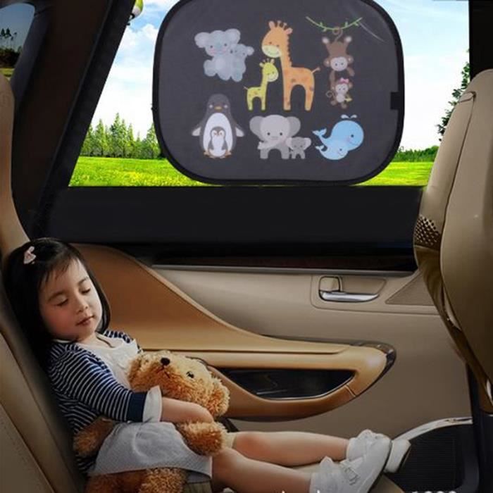 Pare-soleil de voiture pliable pour enfants, 2 pièces, protection solaire  UV pour fenêtre, animaux