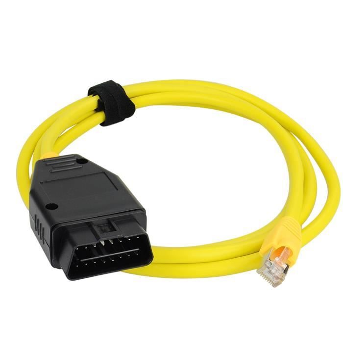 Pour BMW série F ICOM OBD2 câble de Diagnostic de voiture, outil de codage  de données Ethernet vers OBD OBDI with Full CD
