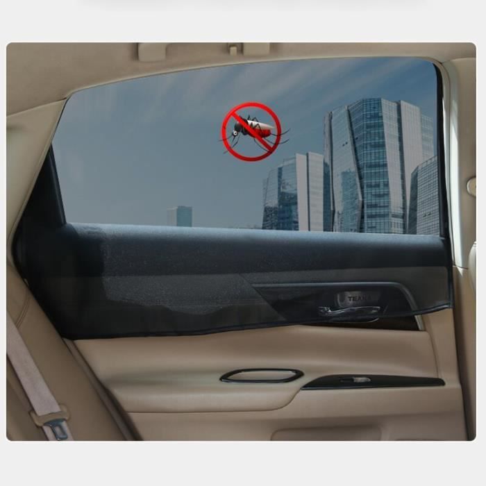 Pare-soleil magnétique pour voiture, protection UV, rideau de voiture,  fenêtre latérale pare-soleil en maill back square