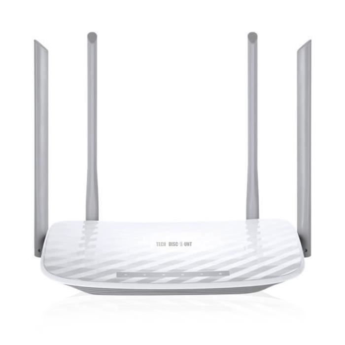 TD® Routeur wifi 4 ports commutatif transfert données rapide adaptation  secteur double antennes LAN rapidité