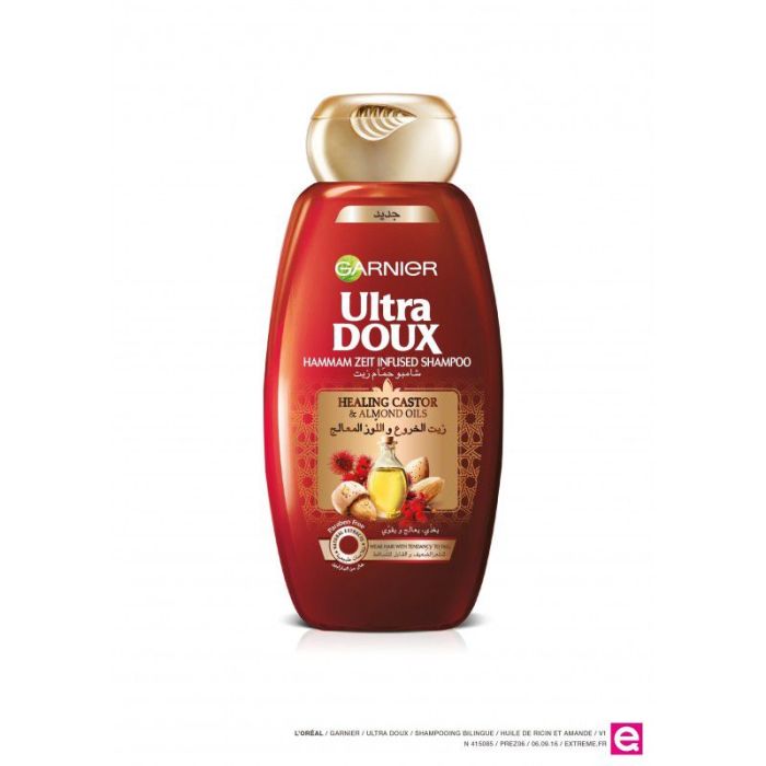 Ultra Doux - Shampooing à l'huile de ricin et d'amande - 400ml - MaxiBeauty