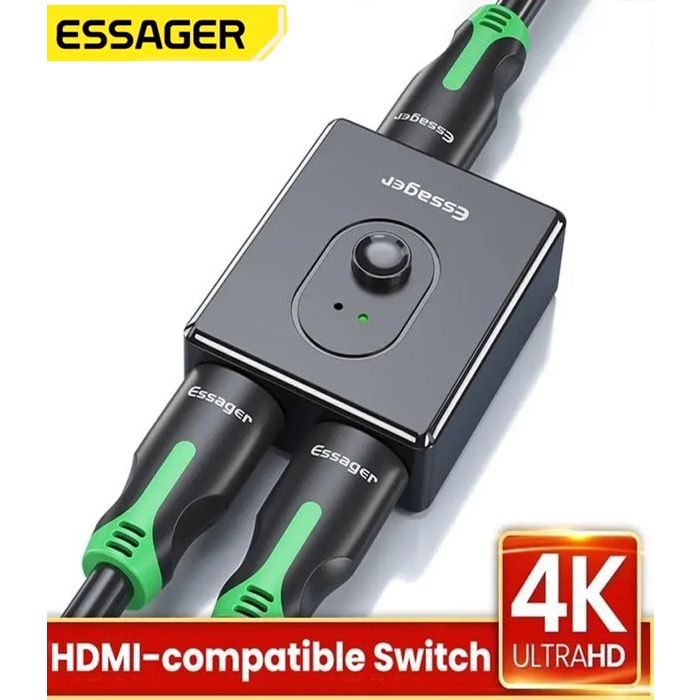 Switcher 2 en 1 Commutateur répartiteur HDMI Bi-Direction 4K 2.0 Switcher  HDMI Adaptateur pour PS5