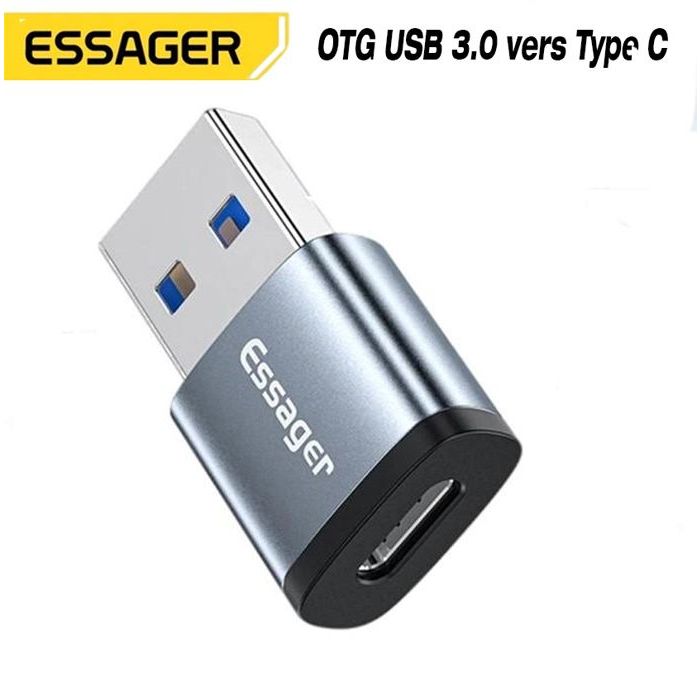 Adaptateur OTG mâle 3 PCS USB 3.0 femelle vers USB-C / Type C mâle ave