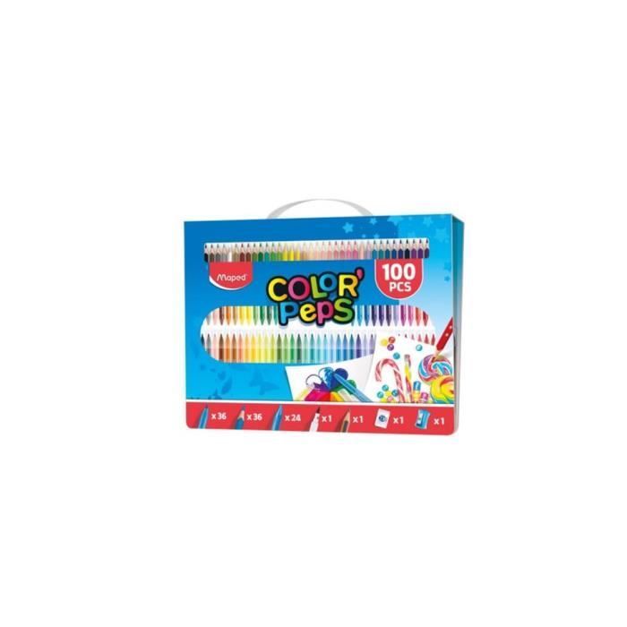 Kit coloriage pour enfant - Maped Creative Color'peps - 100 pièces
