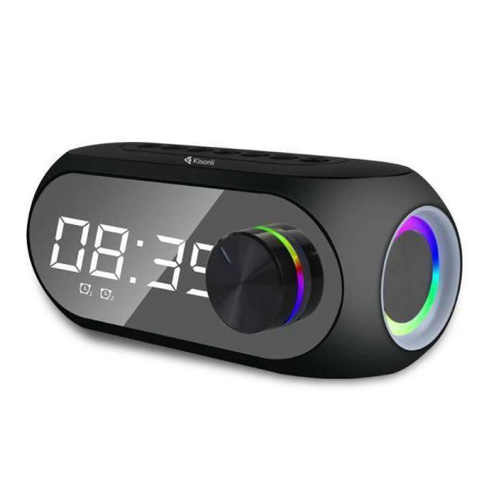 Réveil et Enceinte haut parleur de musique RVB Bluetooth lumière RVB carte  TF pour mobile miroir
