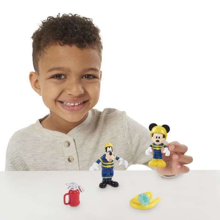 Mickey, 2 figurines articulées 7,5 cm avec accessoires, Thème Pompier, Jouet  pour enfants dès 3 ans, MCC044 sur marjanemall aux meilleurs prix au Maroc