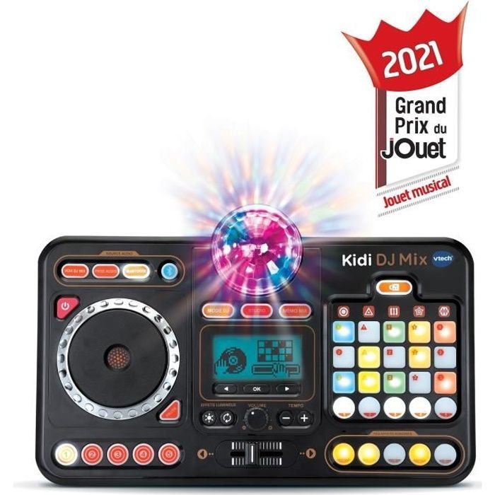 VTech Kidi DJ Mix ( Black ), Toy DJ Mixer for Kids Maroc