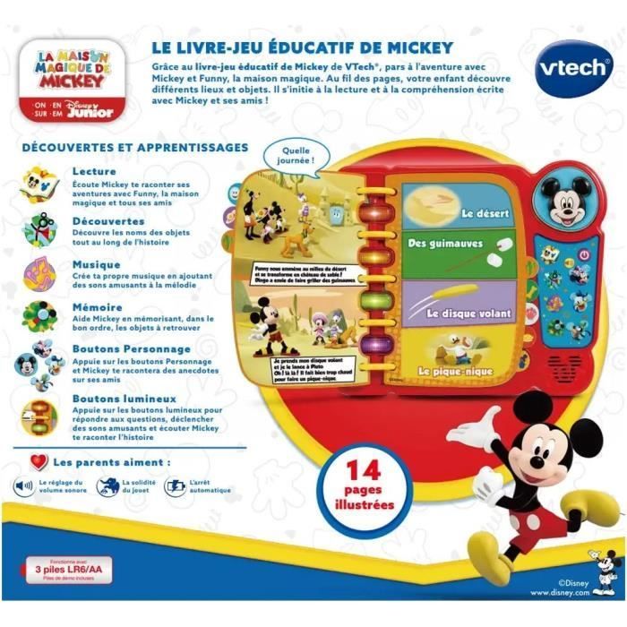 Livre-Jeu Educatif de Mickey - VTECH - Bleu - Pour Enfant de 3 ans et plus