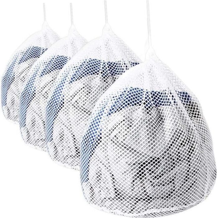Grands sacs pratiques en filet de lavage, sac à linge en maille fine  durable avec cordon